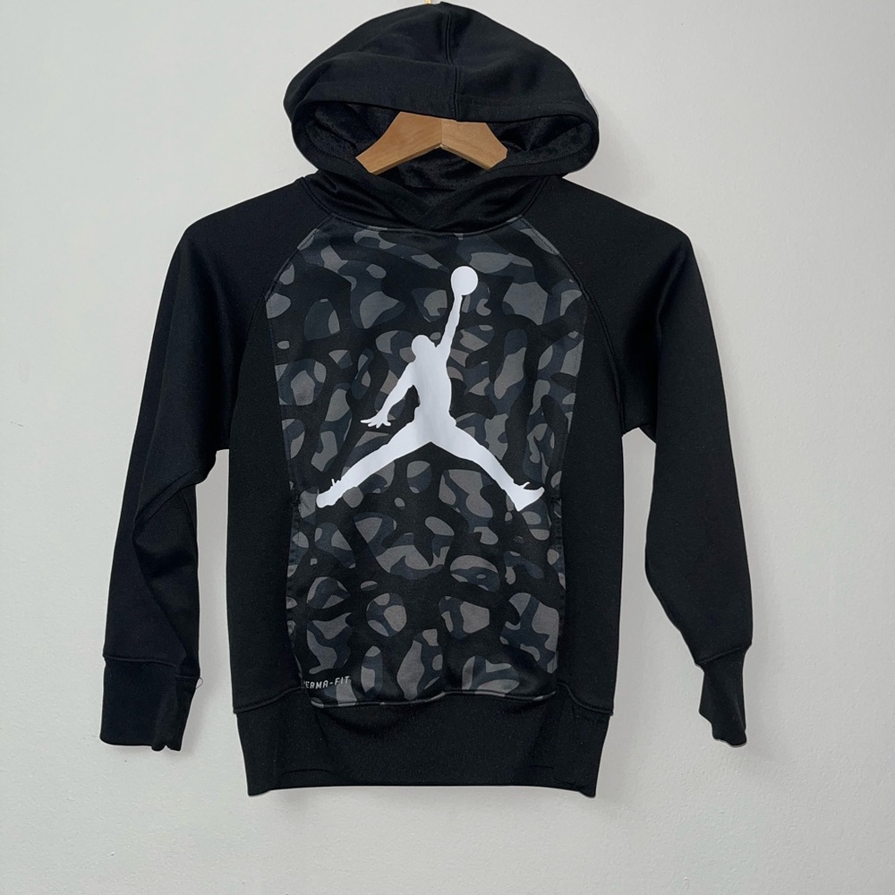 Black Jordan Hoodie with Jumpman Logo